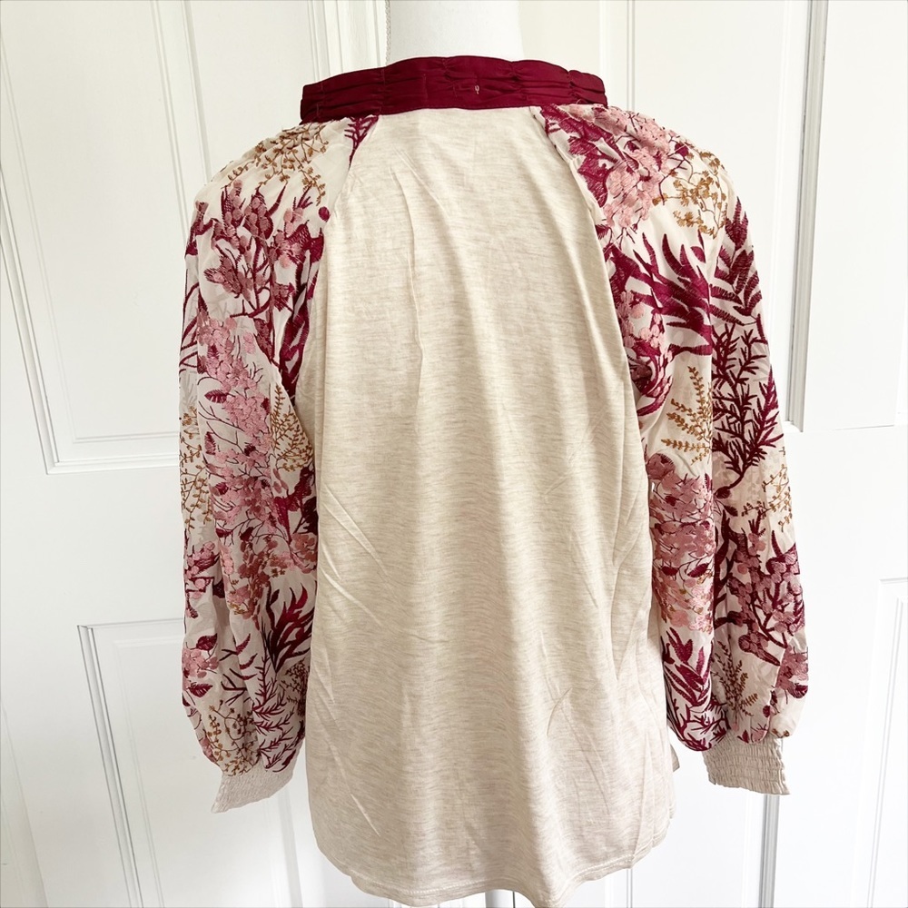 Anthropologie NWT TINY Embroidered Floral Tunic Blouse - Picture 7 of 9